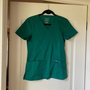 Cherokee hunter green scrub top